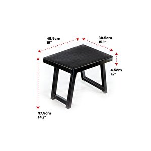 Katlanabilir Masa, Kamp Masası, Plastik Sehpa, Kamp Sehpası, Balkon Sehpası Siyah