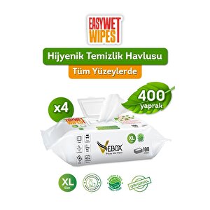 Easy Wet Wipes Yüzey Temizleme Havlusu 4x100 400 Yaprak