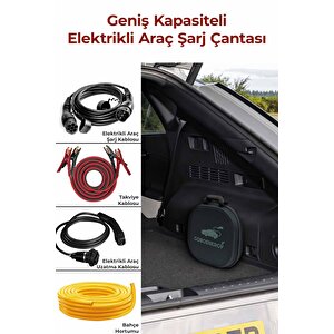 Taşınabilir Elektrikli Araç Şarj Kablosu Çantası Geniş Hacimli 40x40x10 Cm