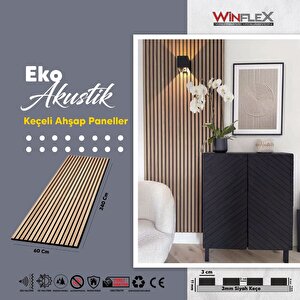 Eko Keçeli̇ Akusti̇k Ahşap Panel Savana Meşe 50x240 cm