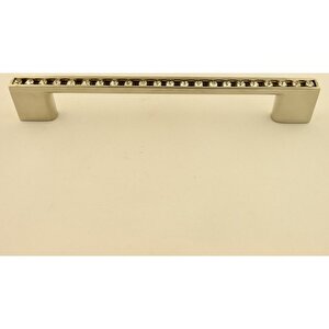 Sıralı Taşlı Lama Kulp 128mm İnoks (2 Adet)