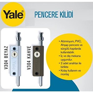 V304 Pencere Kapı Emniyet Kilidi Beyaz