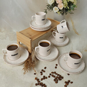Deep Collection Mottolu Nordic Kahve Takımı 12 Parça 6 Kişilik 22650-55