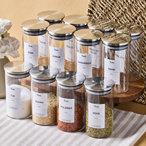 Perotti aurelia 12 Parça Metak Kapak Cam Baharatlık 325 Ml