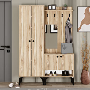 Eslem-1-2 Aynalı Portmanto Vestiyer Ayakkabılık Elm04