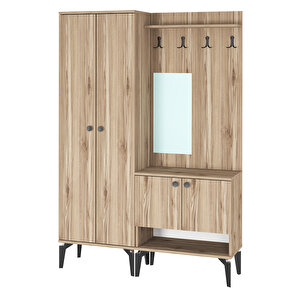 Eslem-1-2 Aynalı Portmanto Vestiyer Ayakkabılık Elm04