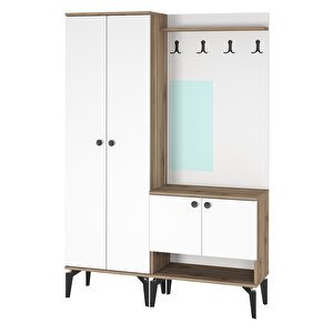 Eslem-1-2 Aynalı Portmanto Vestiyer Ayakkabılık Elm02