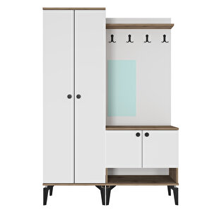 Eslem-1-2 Aynalı Portmanto Vestiyer Ayakkabılık Elm02