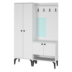 Eslem-1-2 Aynalı Portmanto Vestiyer Ayakkabılık Elm01