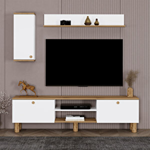 Şule Bohem Ayaklı Kapaklı Tv Ünitesi Tv Sehpası 180 Cm. Sl02