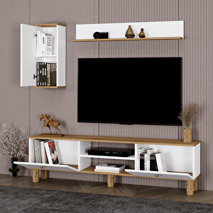 Şule Bohem Ayaklı Kapaklı Tv Ünitesi Tv Sehpası 180 Cm. Sl02