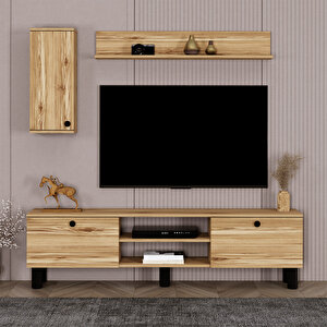 Şule Bohem Ayaklı Kapaklı Tv Ünitesi Tv Sehpası 180 Cm. Sl04