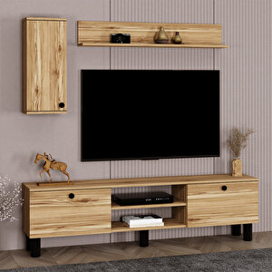 Şule Bohem Ayaklı Kapaklı Tv Ünitesi Tv Sehpası 180 Cm. Sl04