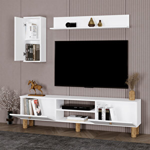 Şule Bohem Ayaklı Kapaklı Tv Ünitesi Tv Sehpası 180 Cm. Sl01
