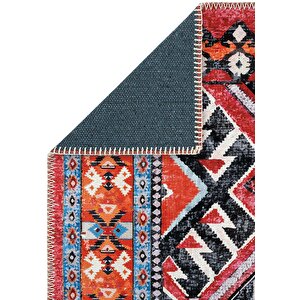 Cool Halı Beylerbeyi By 809 Kırmızı Vintage Halı Ev Oda Salon Halısı Yıkanabilir Eskitme Şönil Halı