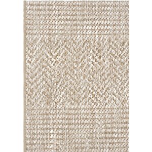 Cool Halı Smart 2005 Bej Kilim Halı Yıkanabilir İnce Kaymaz Taban Halı Dokuma Yazlık Balkon Kilimi