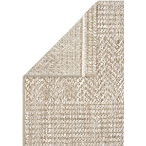 Cool Halı Smart 2005 Bej Kilim Halı Yıkanabilir İnce Kaymaz Taban Halı Dokuma Yazlık Balkon Kilimi