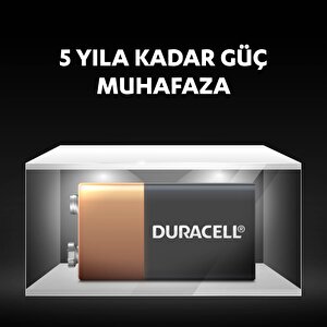 Duracell Alkalin 9v Pil, (6lr61 / Mn1604), 2'li Paket