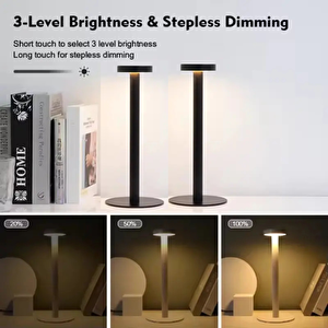 Dokunmatik Şarjlı Dekoratif Halter Led Masa Lambası