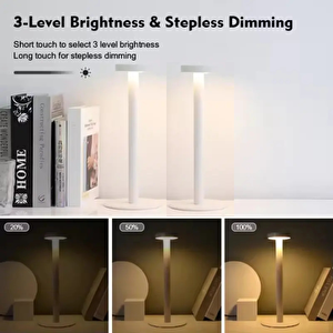Dokunmatik Şarjlı Dekoratif Halter Led Masa Lambası