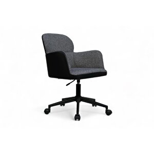 Anka Ofis, Done Çalışma Sandalyesi, Ofis Koltukları - Siyah/gri Kumaş