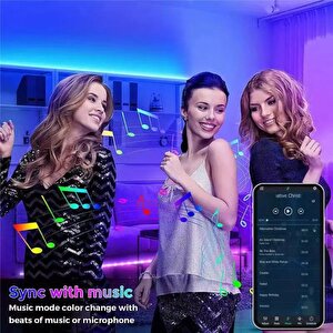Bluetooth Özellikli Ip67 Akıllı Peri Led (10 Metre + Rgb)
