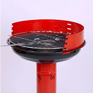 Boru Ayaklı Kömürlü Mangal 44 Cm Yuvarlak