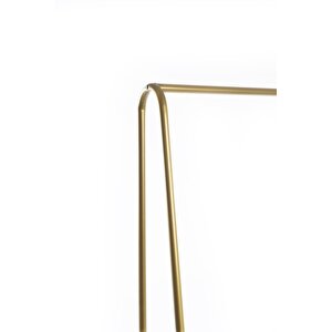 Raflı Metal Ayaklı Konfeksiyon Askılığı Gold Ayaklı Askılık Raflı Elbise Askılığı Kıyafet Askılığı
