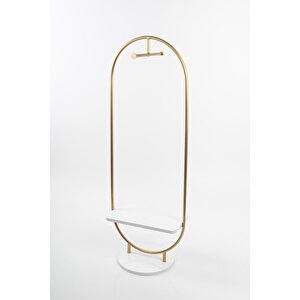 Apollon Metal Ayaklı Askılık Konfeksiyon Askılığı Gold Elbise Askılığı Kıyafet Askılığı