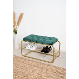 Ayakkabilik Puf Bench Döşemeli̇ Kapi Gi̇ri̇şi̇ Puf Kapi Gi̇ri̇şi̇ Düzenleyi̇ci̇ Düğmeli̇ Tel Rafli