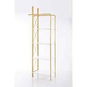 Ares Dekorati̇f Metal Mobi̇lya Gold 4 Katli Ki̇taplik