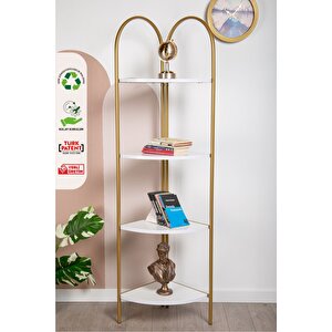 Artemi̇s Dekorati̇f Metal Mobi̇lya Gold 4 Katli Ki̇taplik