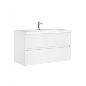 Düden 80 Cm Mdf Çekmeceli Beyaz Banyo Dolabı Takımı