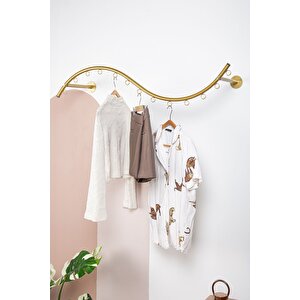 Hypnos Gold Metal Duvara Monte Askılık Elbise Askılığı Konfeksiyon Askılığı Duvar Askısı Kıyafet Ask