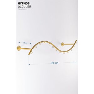 Hypnos Gold Metal Duvara Monte Askılık Elbise Askılığı Konfeksiyon Askılığı Duvar Askısı Kıyafet Ask