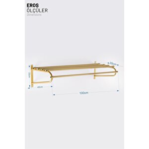 Eros Gold Metal Duvara Monte Askılık Elbise Askılığı Konfeksiyon Askılığı Duvar Askısı Kıyafet Askı
