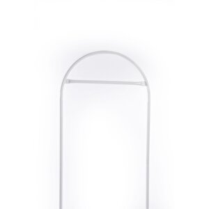 Oval Konfeksiyon Askılığı Beyaz Renk Askılık Beyaz Elbise Askılığı Ayaklı Askılık