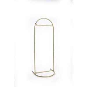 Butik Stil Oval Askılık Konfeksiyon Askılığı Altın Renk Askılık Gold Elbise Askılığı Ayaklı Askılık