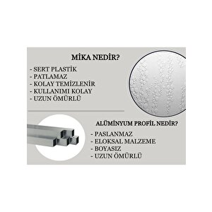 Duşakabin Oval Mika Camlı 80x80 (teknesiz)