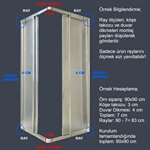 Duşakabin Kare Mika Camlı 70x70 (teknesiz)