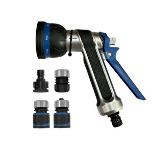 G18005 Su Tabancası Alüminyum 8 Fonksiyonlu Adaptör Setli
