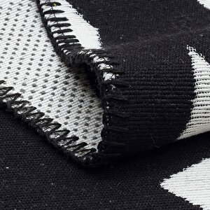 Cool Halı Perla Neo Prn 05 White Black Pamuklu Banyo Balkon Kilimi Makinede Yıkanabilir Mutfak Kilim