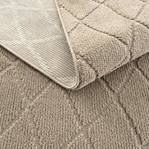 Cool Halı Newyork 3110 Vizon Yumuşak Tuşeli Halı Kilim Salon Koridor Kesme Yolluk Dokuma Makine Halı