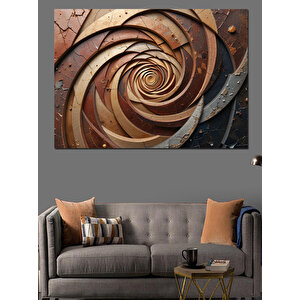 Soyut Spiral Desen Dekoratif Kanvas - Mdf Ahşap Tablo 35x50 cm