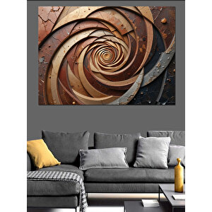 Soyut Spiral Desen Dekoratif Kanvas - Mdf Ahşap Tablo