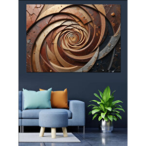 Soyut Spiral Desen Dekoratif Kanvas - Mdf Ahşap Tablo 50x70 cm