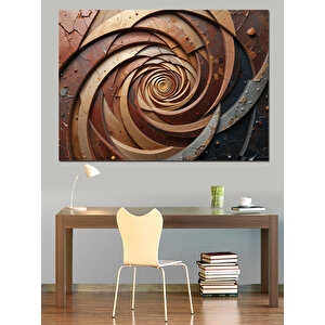 Soyut Spiral Desen Dekoratif Kanvas - Mdf Ahşap Tablo 50x70 cm