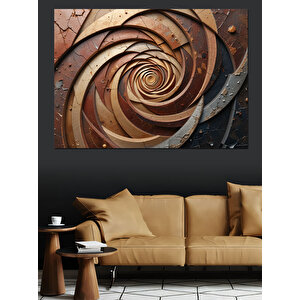 Soyut Spiral Desen Dekoratif Kanvas - Mdf Ahşap Tablo
