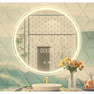 Gün Işığı - Led Işıklı Banyo Aynası | Kumlamalı - Buğu Çözücülü - Dimmer Dokunmatik | 60-70-80-90 Cm 60 cm