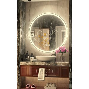 Gün Işığı - Led Işıklı Banyo Aynası | Kumlamalı - Buğu Çözücülü - Dimmer Dokunmatik | 60-70-80-90 Cm 60 cm